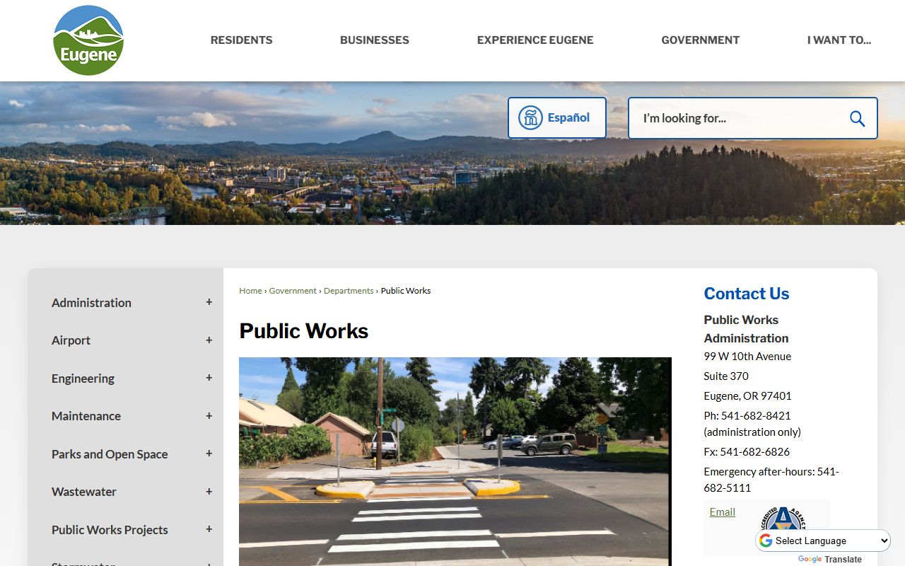 Eugene Police Department at 300 Country Club Road for warrant records and police reports