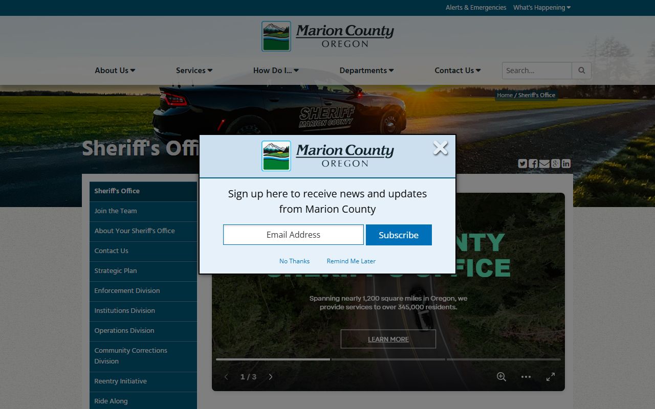 Marion County bench warrant Sheriff's Office website