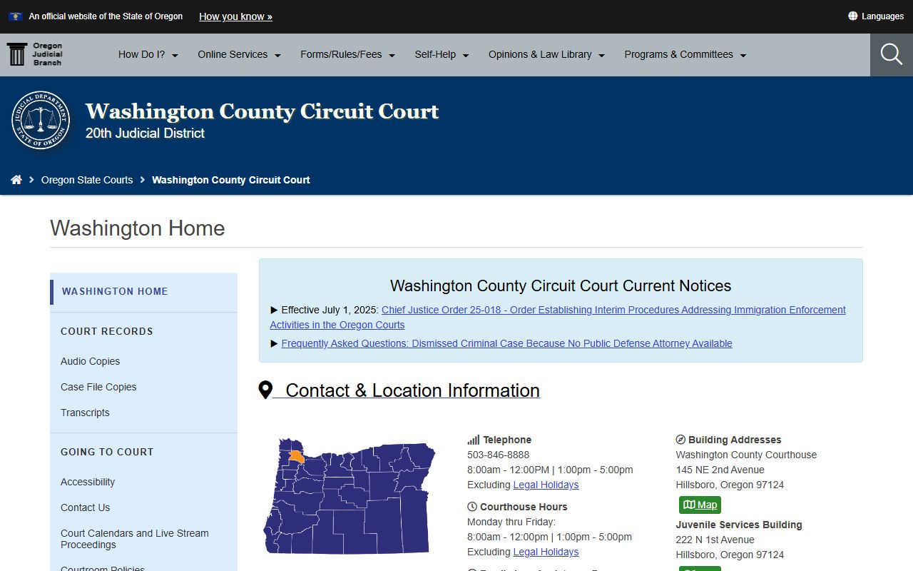Washington County bench warrant circuit court building