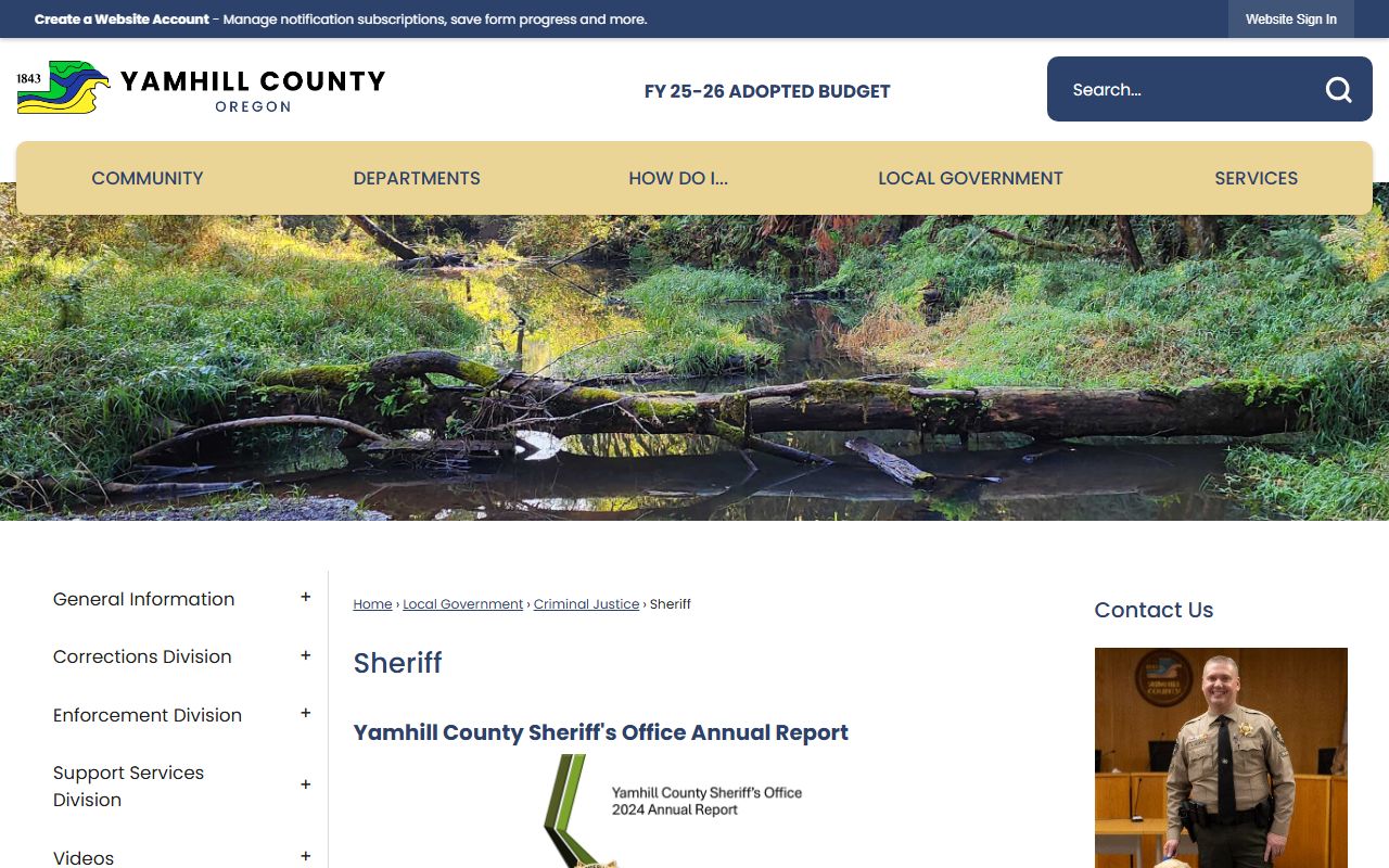 Yamhill County Sheriff's Office responsible for warrant enforcement